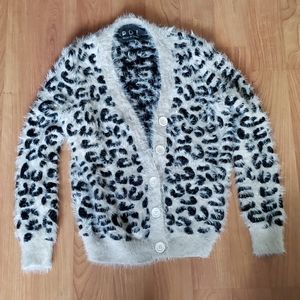 Snow Leopard Black & White Sweater